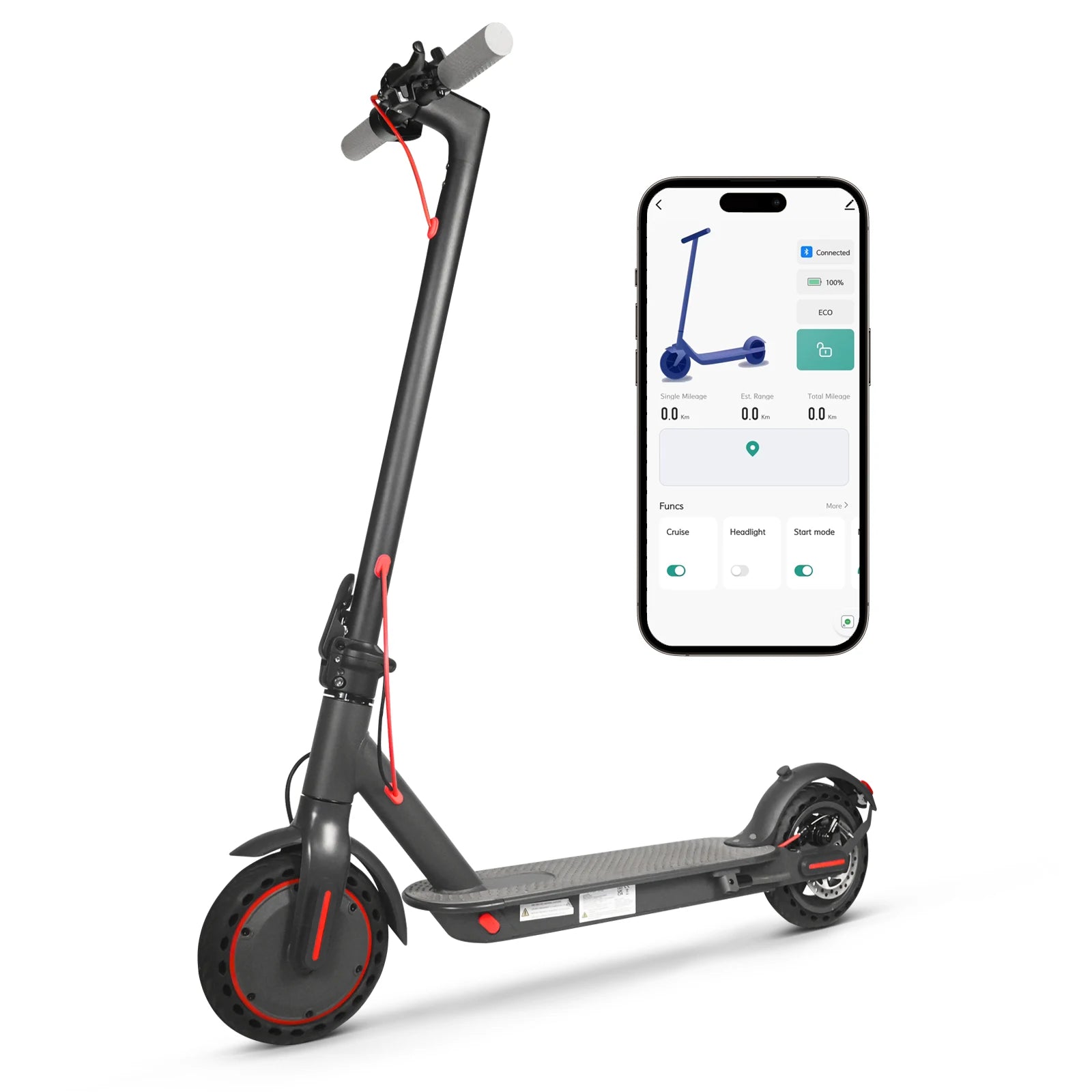 AOVOPRO Electric Scooter Smart Electric Scooter Maximum Speed: 19 miles per hour 350W Motor Range Per.Charge10 Miles