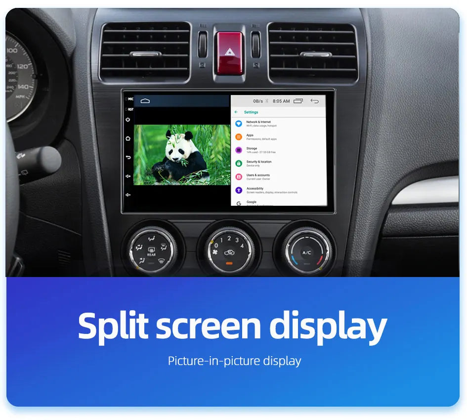 2-DIN Android Autoradio — 7/9/10", CarPlay, Android Auto, GPS, 4G, 8-Kern, 4GB+64GB