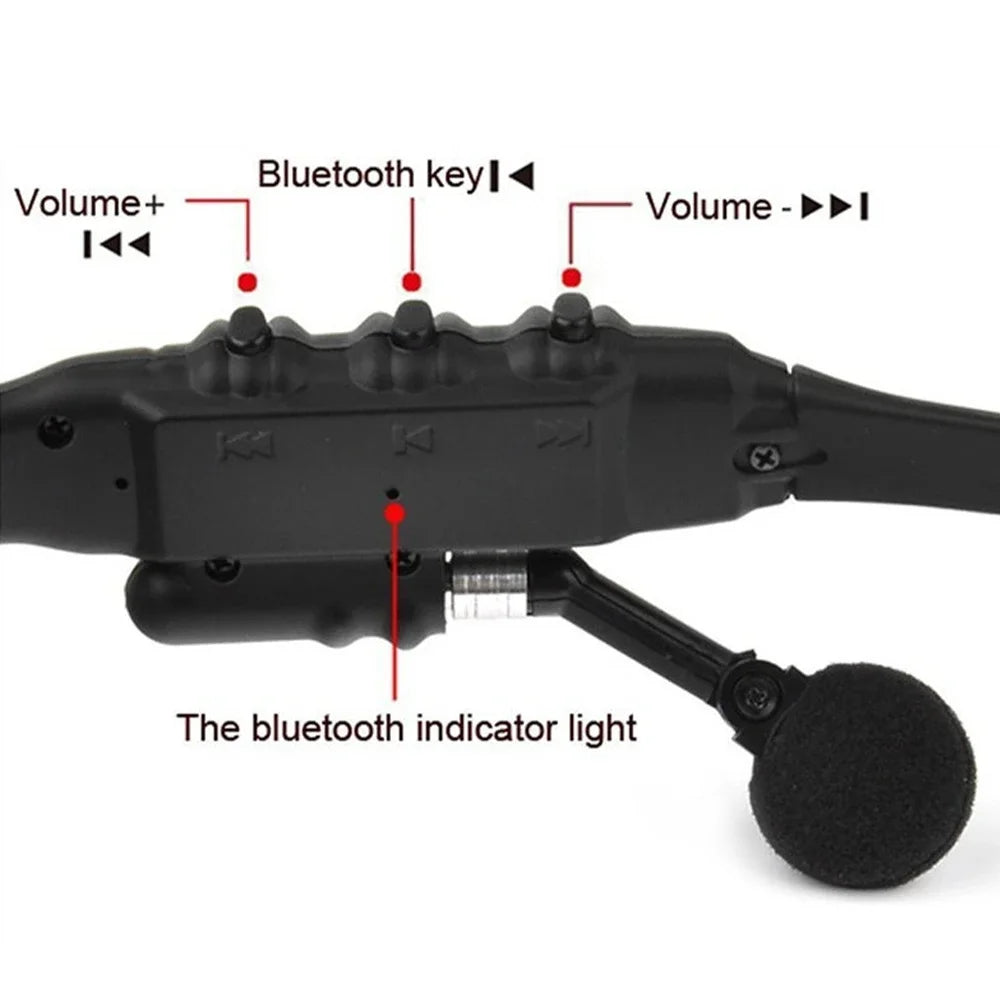 Bluetooth 5.3 Reitbrille — kabelloser Stereoklang, Sportfahren, Radfahrsonnenbrille