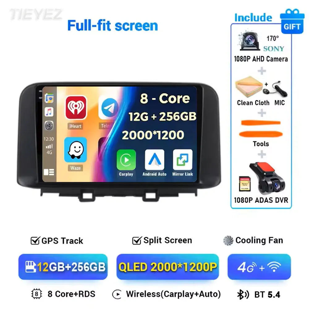 Hyundai Kona Android 15 — WiFi, CarPlay, Multimedia