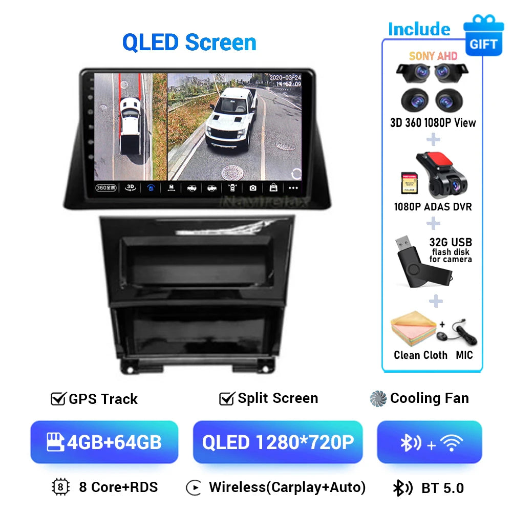 Android 15 Carplay Auto Pour Honda Accord 8 2008 2009 2010 2011 2012 Autoradio Lecteur Multimédia Unité Centrale GPS DSP Audio WIFI+4G
