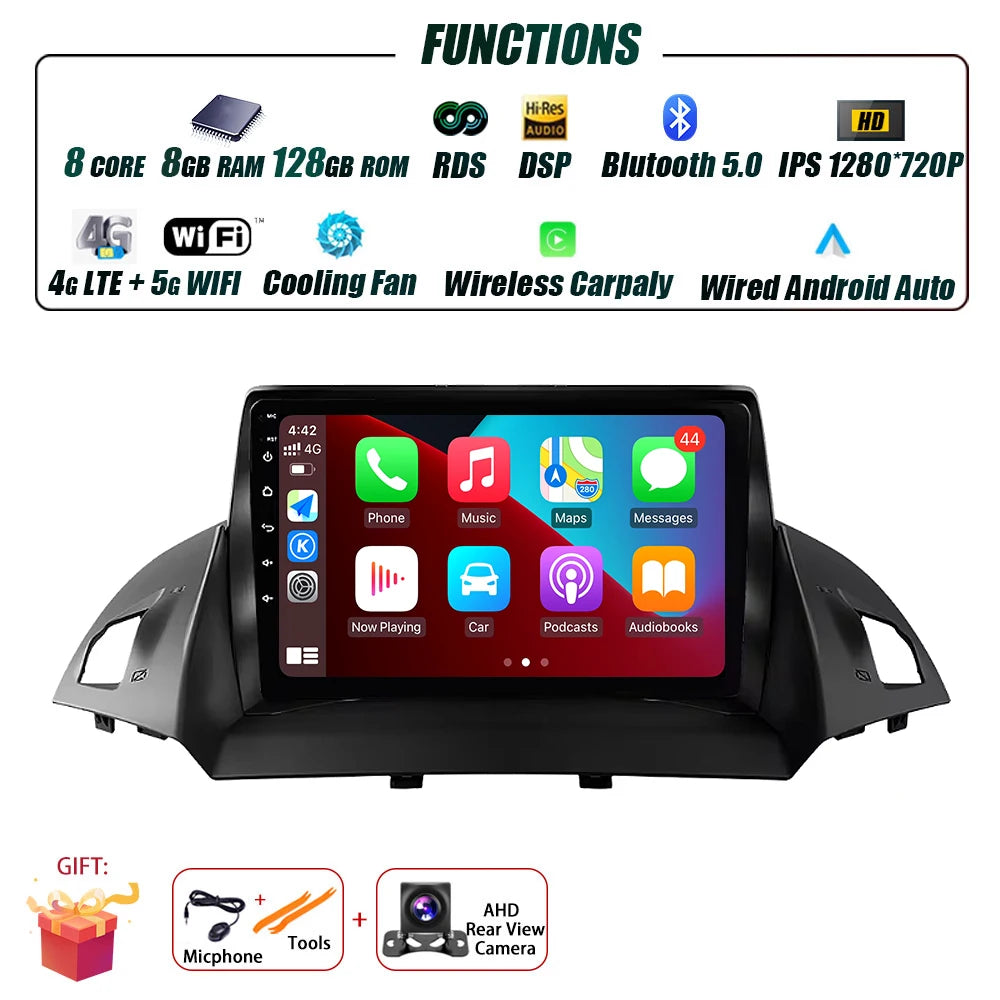 Ford C-MAX/Kuga — Android 16, GPS, CarPlay