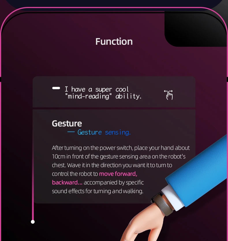 Intelligent RC Robot Programming Gesture Sensing Remote Controll Robots Smart Intelligent Dancing RC Robot Toy Gift for Kid R40