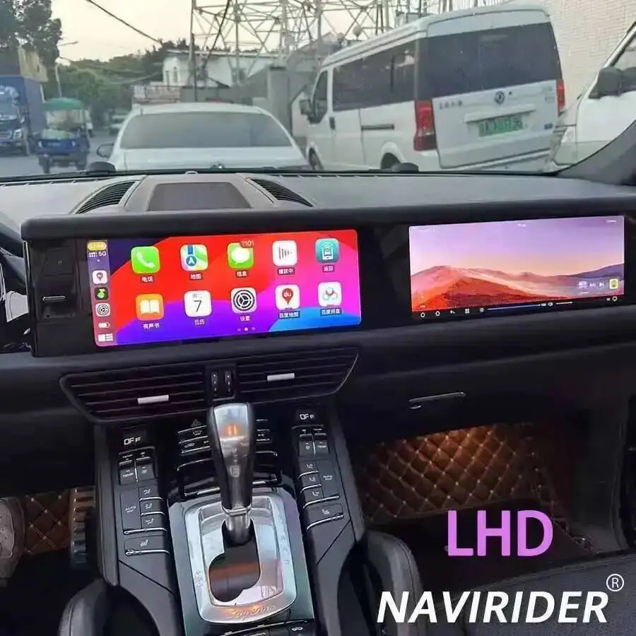 24.6" Dual Screen Android 15 Car Radio — Compatible with Porsche Cayenne 2010-2017 | CarPlay | Android Auto