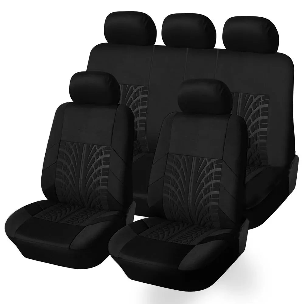 Car Seat Covers Full Set Front Split Rear Bench For Car Universal Cloth SUV Sedan Van Automotive Interior Covers — available at Teckeleck