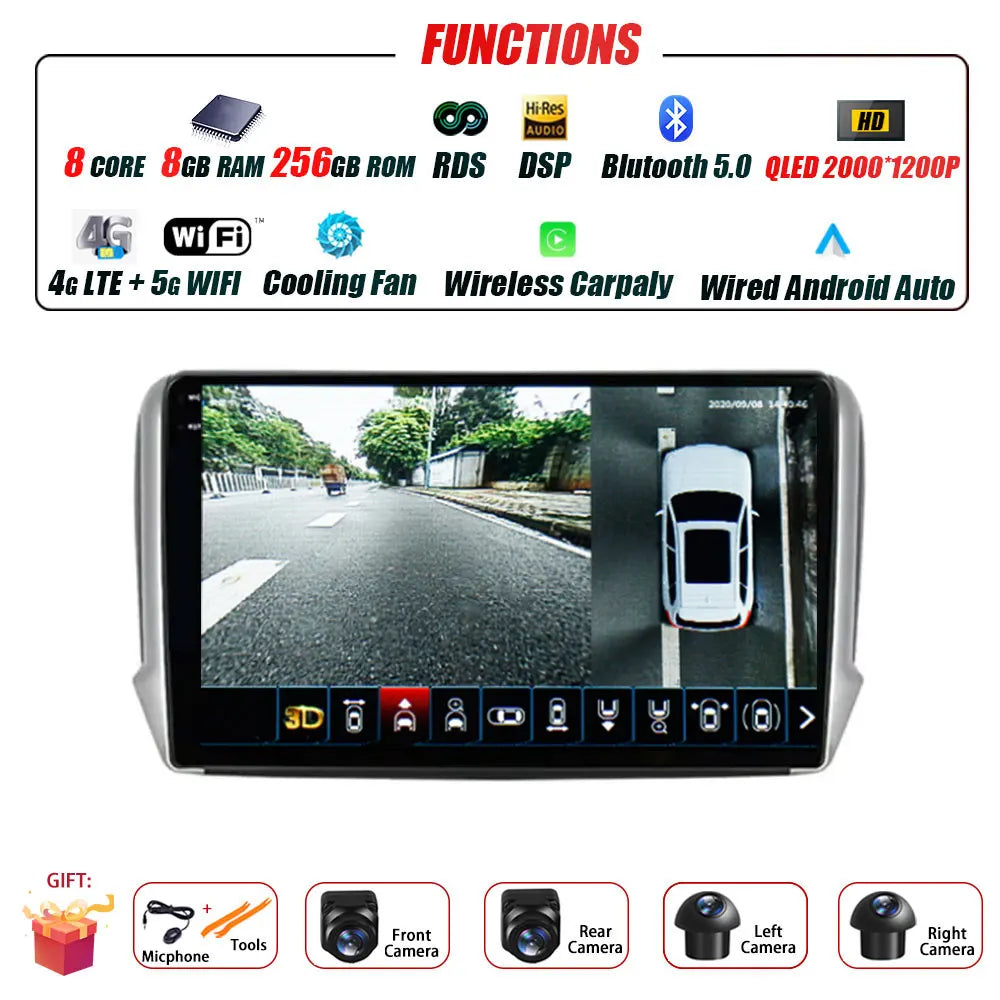 Peugeot 2008/208 — Android 16, CarPlay, GPS