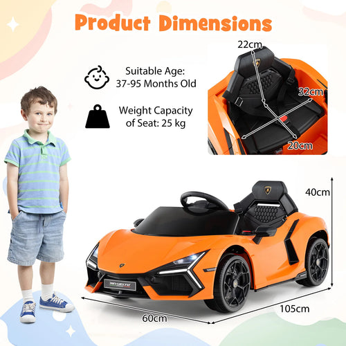 DORTALA 12V Kids Ride on Car Licensed Lamborghini Revuelto Electric Vehicle Kids Gift Christmas Gift — available at Teckeleck