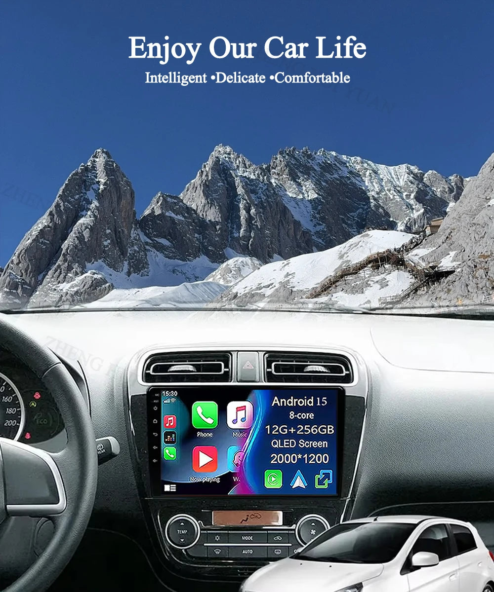 Mitsubishi Mirage Android 15 — GPS, Multimedia Screen