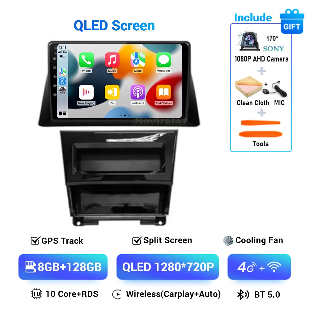 Android 15 Carplay Auto Pour Honda Accord 8 2008 2009 2010 2011 2012 Autoradio Lecteur Multimédia Unité Centrale GPS DSP Audio WIFI+4G