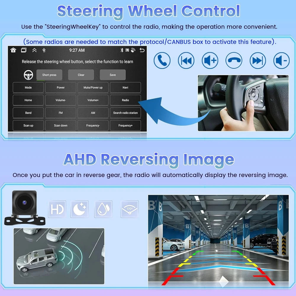 JIUYIN 9" Autoradio Android 15 für Seat Ibiza 2012-2015 Auto Multimedia Video Player WIFI BT GPS Navigation Audio Stereo Bildschirm