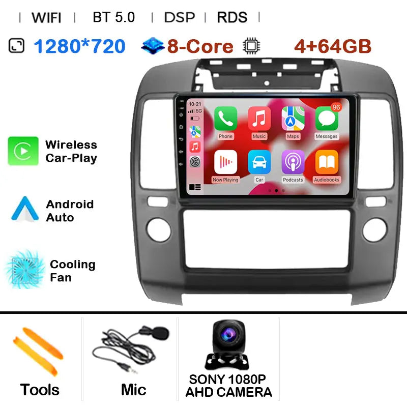 Android 15 Car Radio — Compatible with Nissan Navara D40 | GPS | DSP