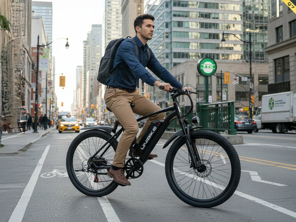 UNIBIKE Q7 Adult Electric Bike 250W Motor 36V10AH Battery E-bike Folding City Commuting 26 Inch Tire Portable Electric Bicycle