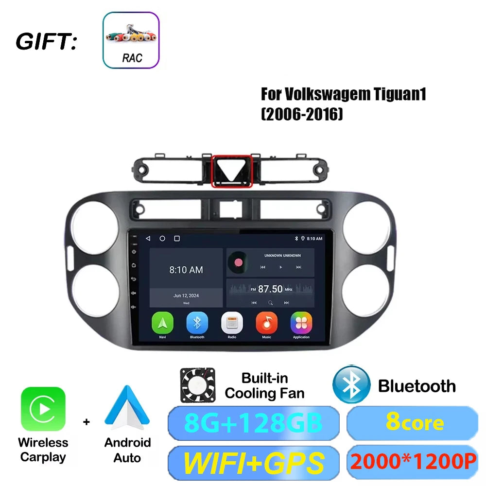 VW Tiguan Android 17 — 4G DSP, CarPlay