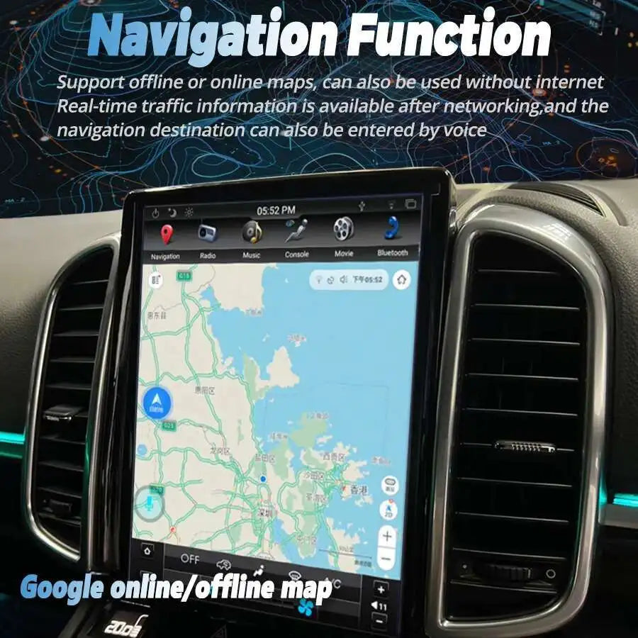 Android Autoradio — Porsche Cayenne 2010-2017, GPS, CarPlay, Multimedia DVD-Player