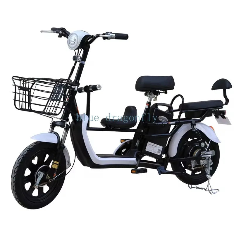 Parent-child electric bike in stock best selling 14inch three seats ebike for cheap and good quality fat bike
