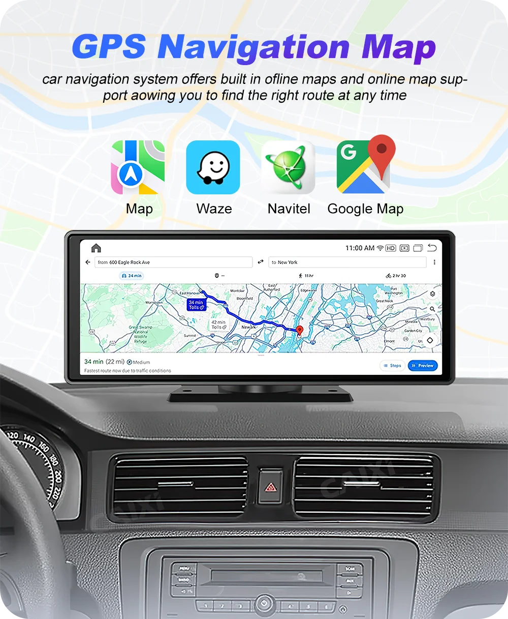 Universal CarPlay Screen — Wireless, Android Auto