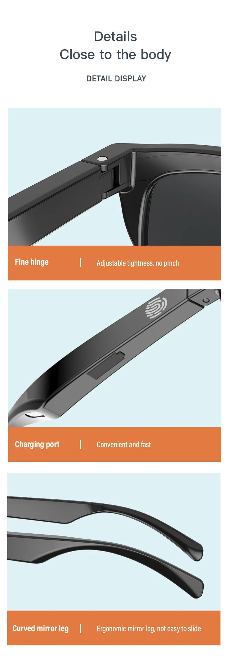 Smart Bluetooth Sunglasses — HiFi Audio, UV Protection