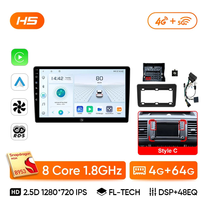 VW Amarok/T5 — Wireless CarPlay, HDMI, Android