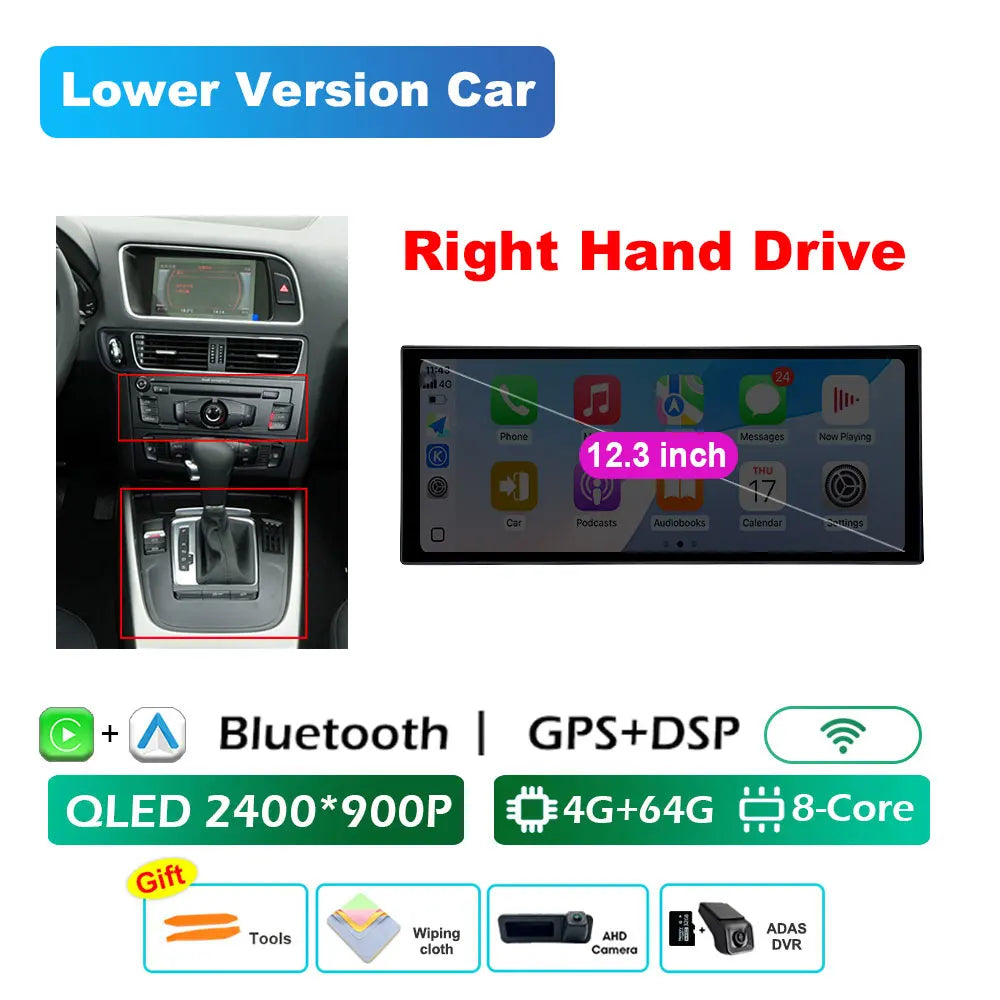Audi A4 B8/A5 — RHD CarPlay, DSP, WiFi