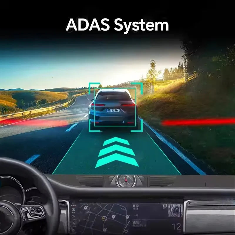 12" 4K Dash Cam — 360°, ADAS, Parking Mode