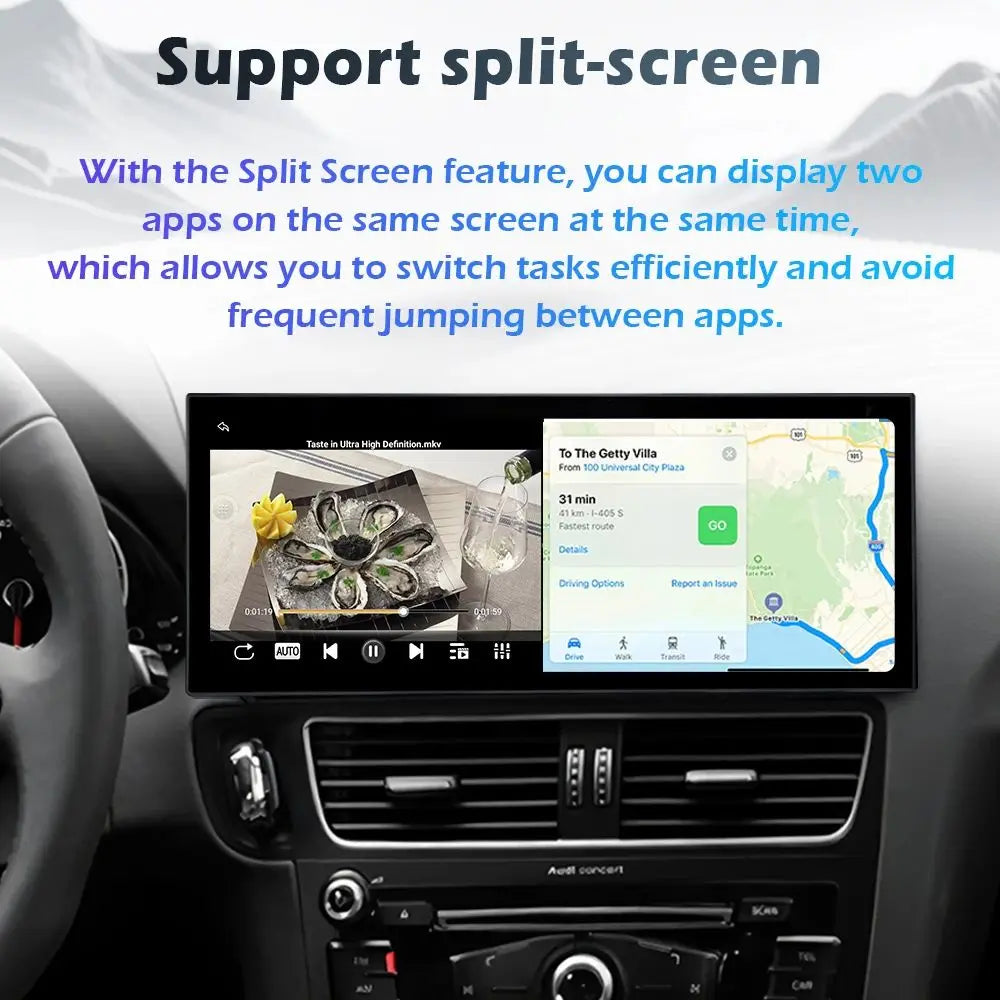 Audi A4/A5 Android 16 — Wireless CarPlay, QLED