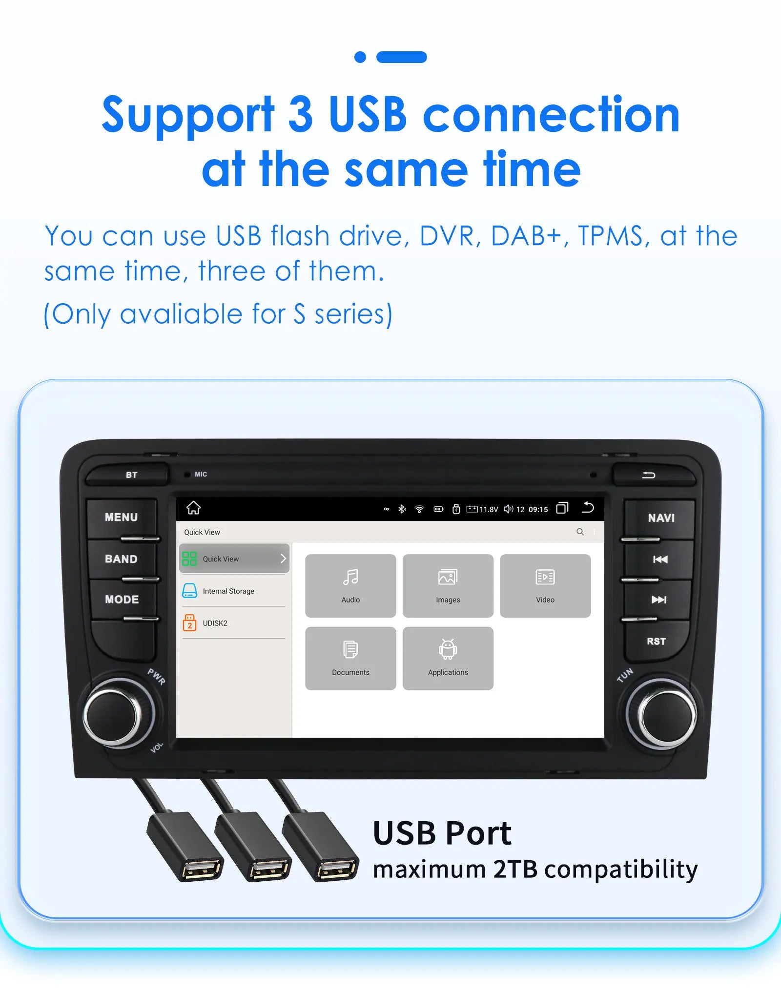Hizpo Audi A3 — Android Auto, CarPlay, GPS