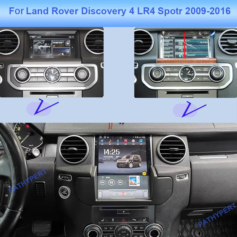 Android 15 Autoradio — Land Rover Discovery 4 LR4 2009-2016, CarPlay, GPS, 4G WiFi