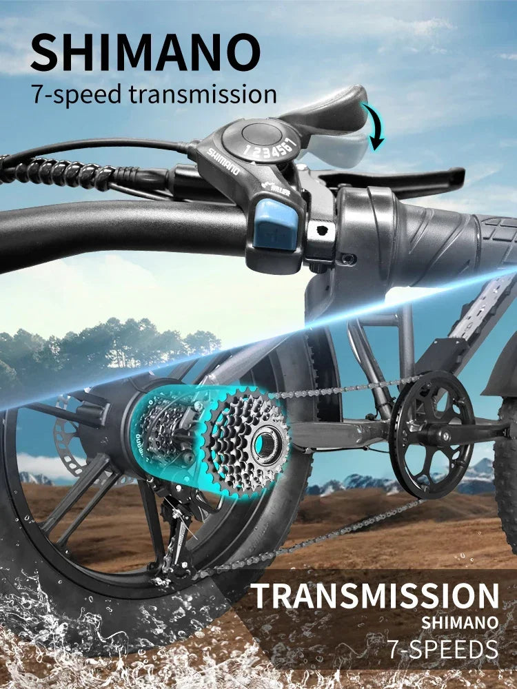 Electric Bicycle S8 — 3500W, Fat Tire, Disc Brakes
