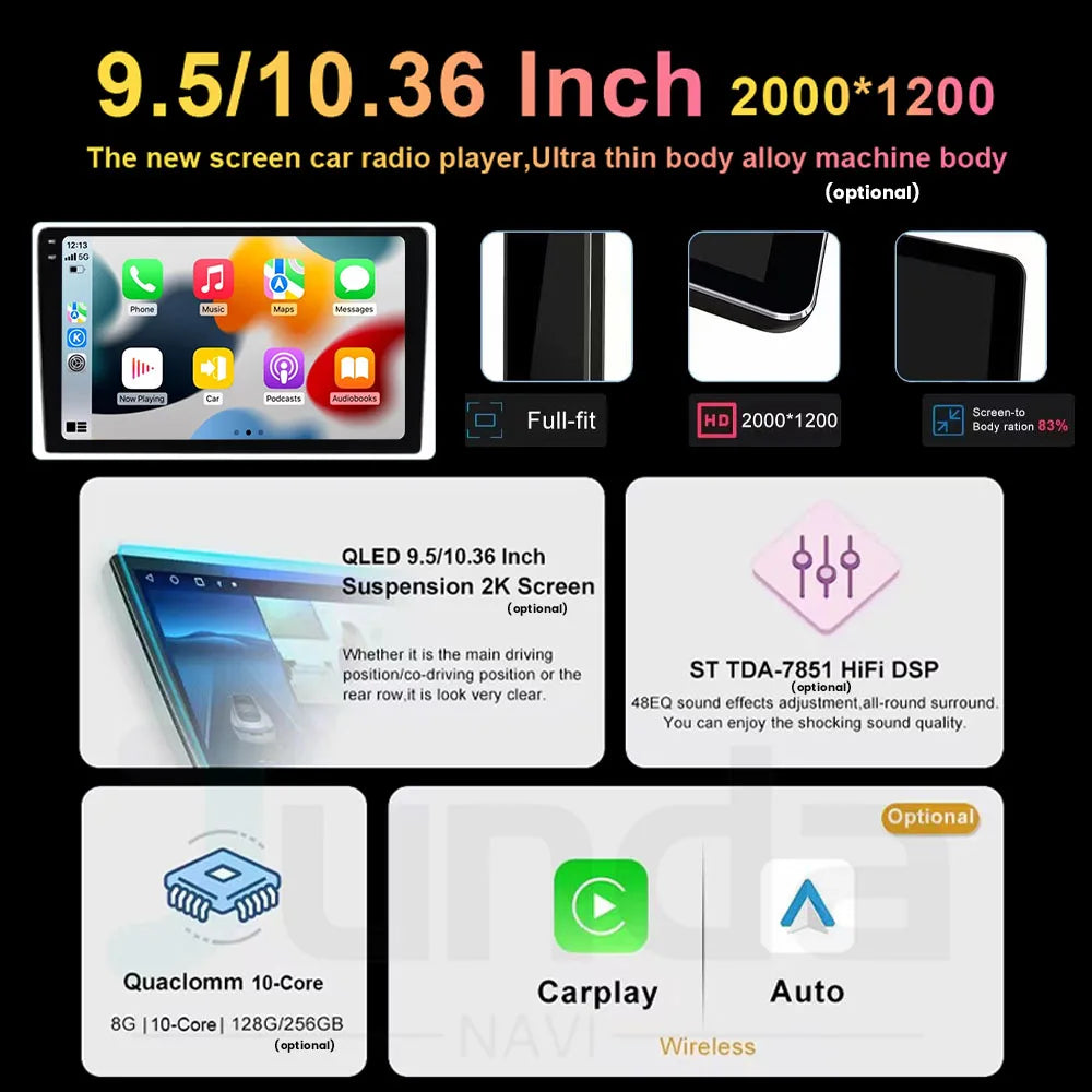 Android 15 CarPlay Auto für Honda Accord 8 2008 2009 2010 2011 2012 Autoradio Multimedia Player Head Unit GPS DSP Audio WIFI+4G
