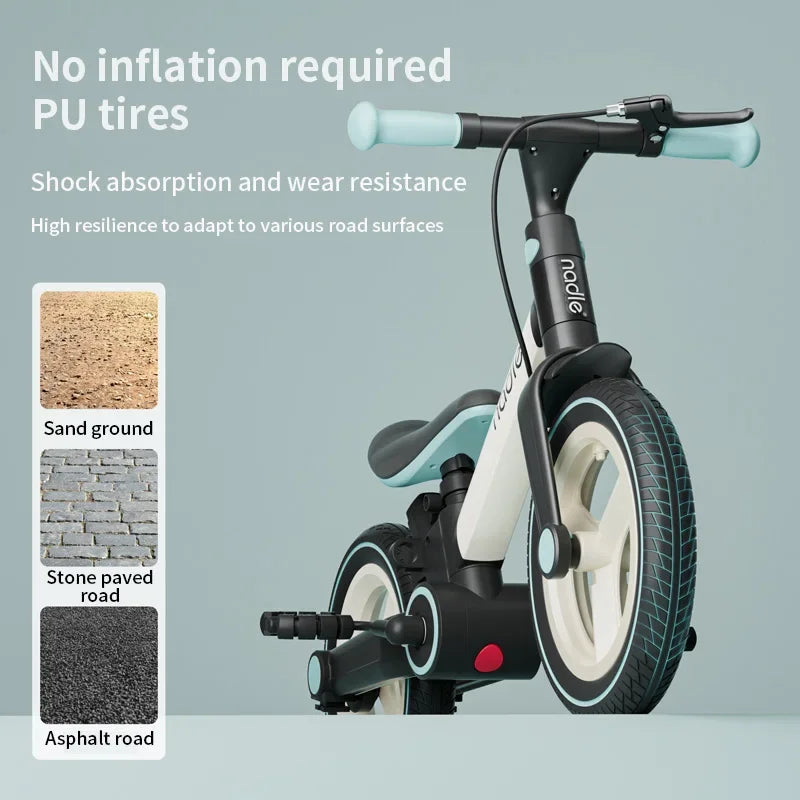 Children's bicycle balance bike 4-in-1  1-6-year-old girl boy pedal folding bike