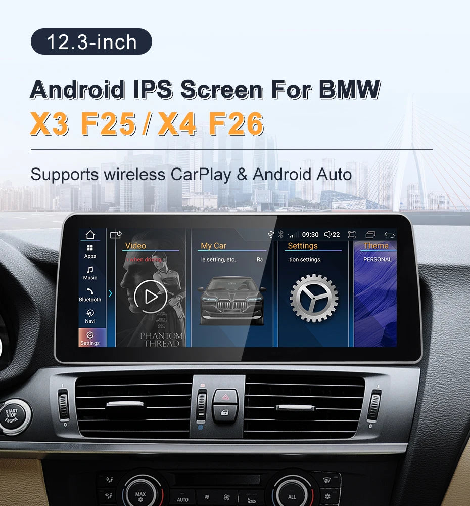 STWEI BMW X3/X4 — 12.3", Wireless CarPlay