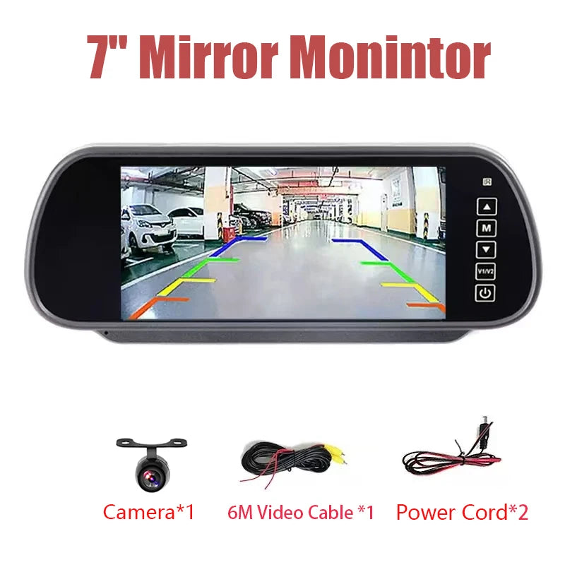 Mirror Monitor Camera Kit — Night Vision, 7" Display