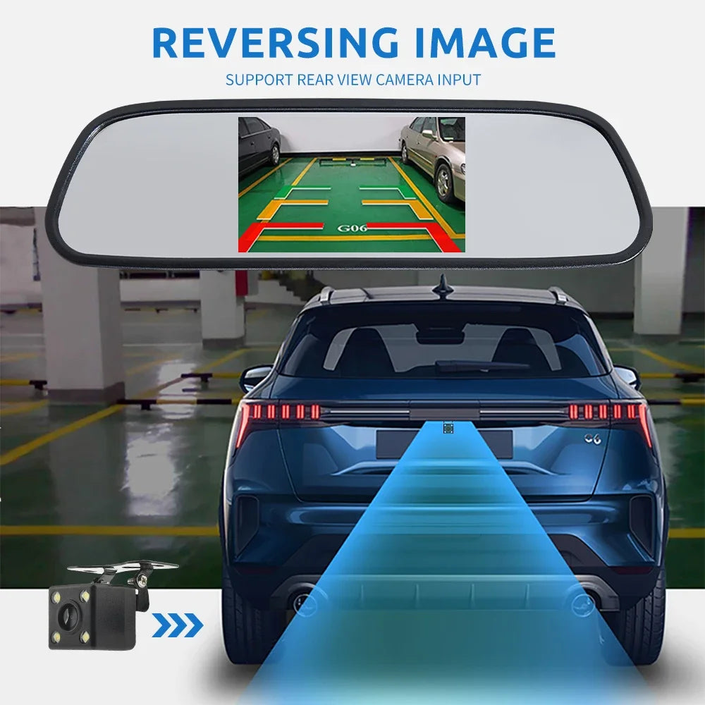 Rear View Camera Kit — 4.3" Monitor, HD Parking