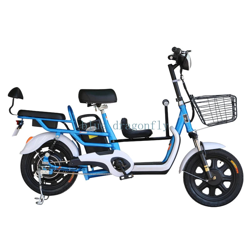 Parent-child electric bike in stock best selling 14inch three seats ebike for cheap and good quality fat bike