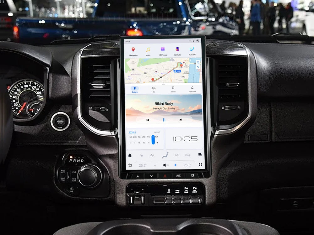 Dodge Ram 14.4" — Android 13, CarPlay, Vertical Screen