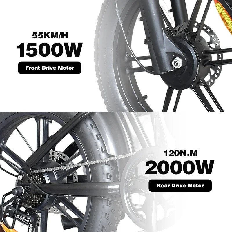 Electric Bicycle S8 — 3500W, Fat Tire, Disc Brakes