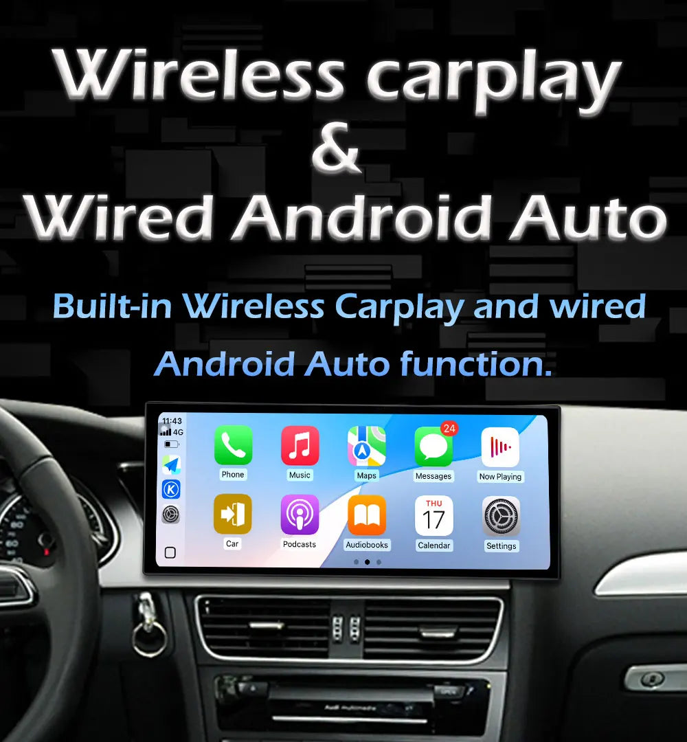 Audi A4 B8/A5 — RHD CarPlay, DSP, WiFi