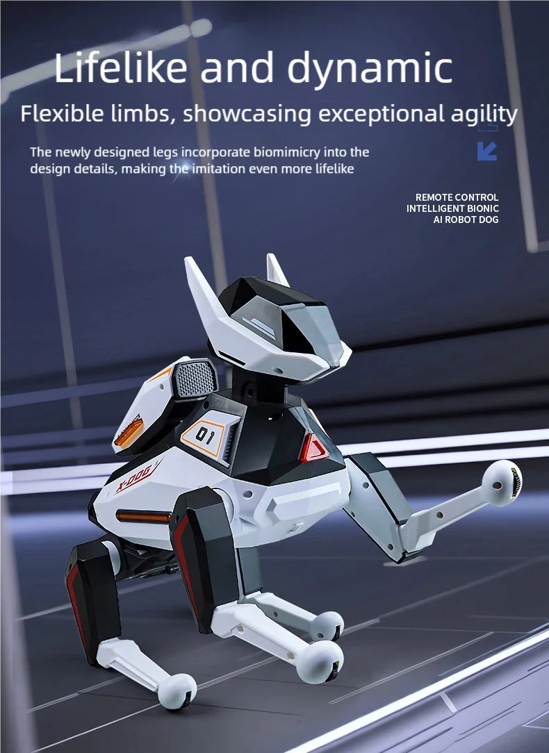 AI Simulation Robot Dog Intelligent Machine Dog Voice Command APP Control Programming Interactive Performs Acrobatics Robot Dog