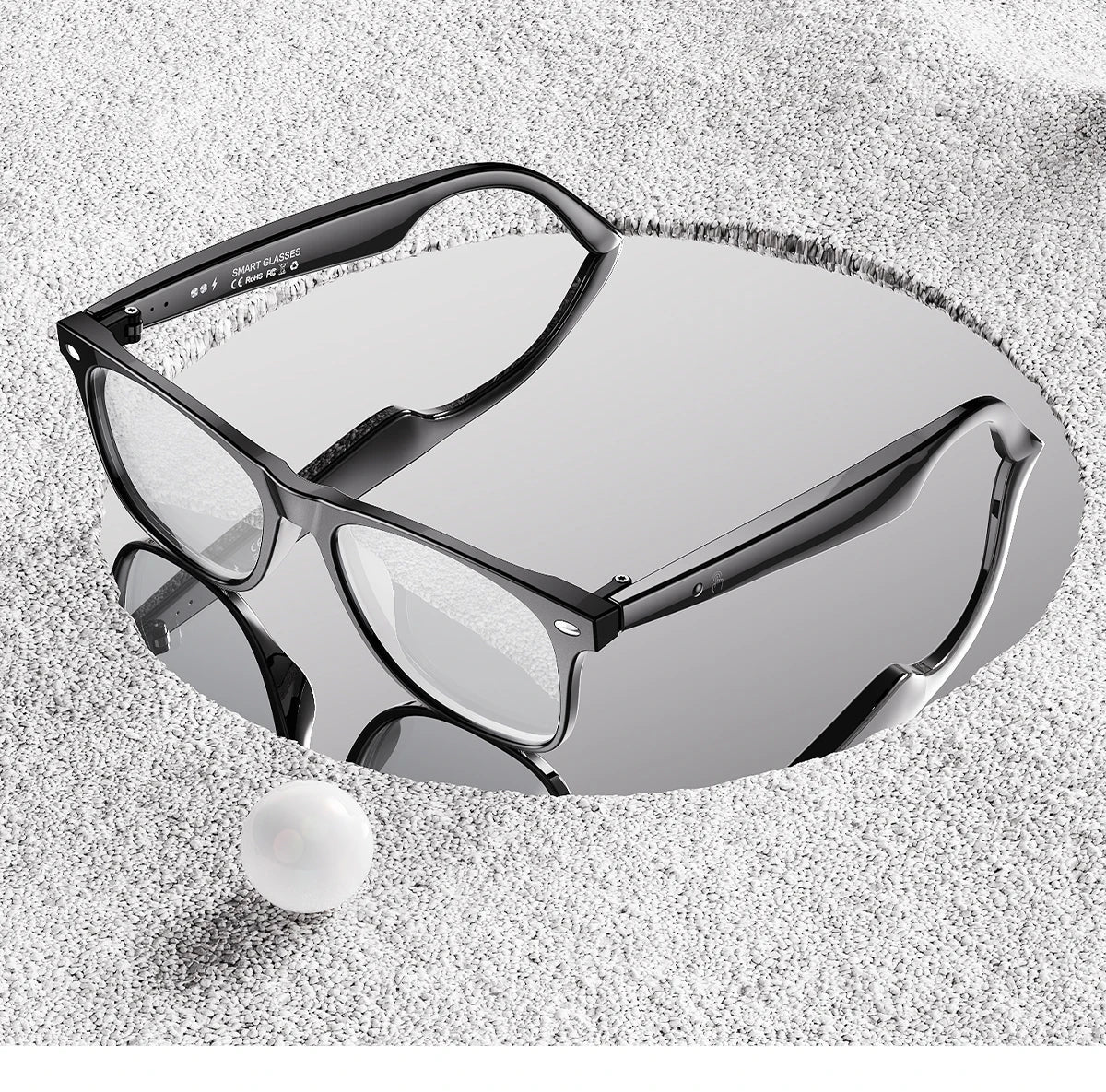 LIGE Smart Glasses – Kabelloses Bluetooth, integriertes Mikrofon, Touch-Steuerung & Übersetzung