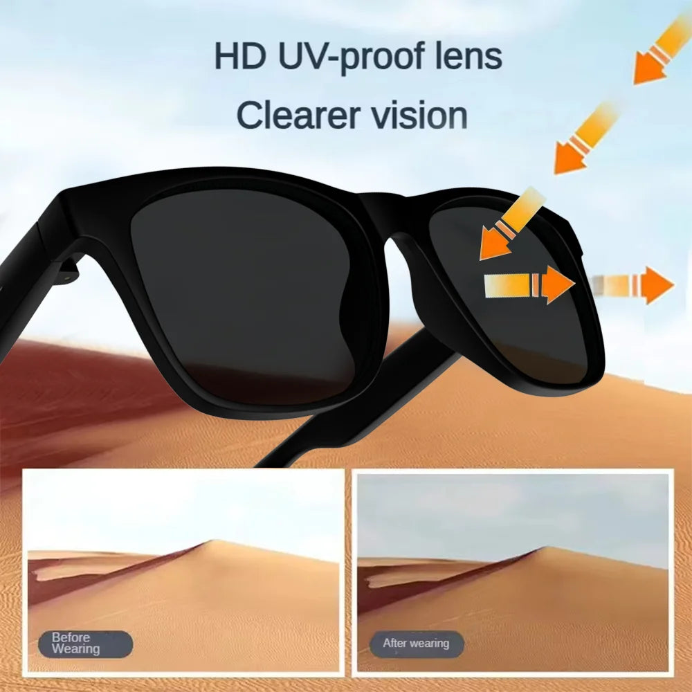 LAXASFIT Smart Glasses — Voice Calls, UV Polarized