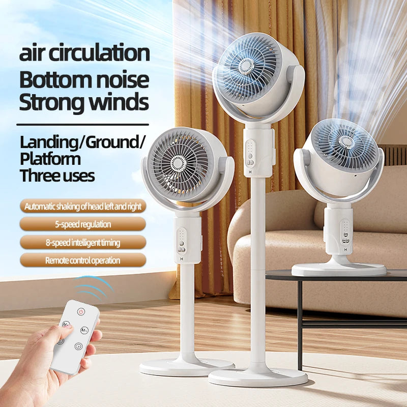 Oscillating Air Fan — 5-Speed, Cordless, Adjustable
