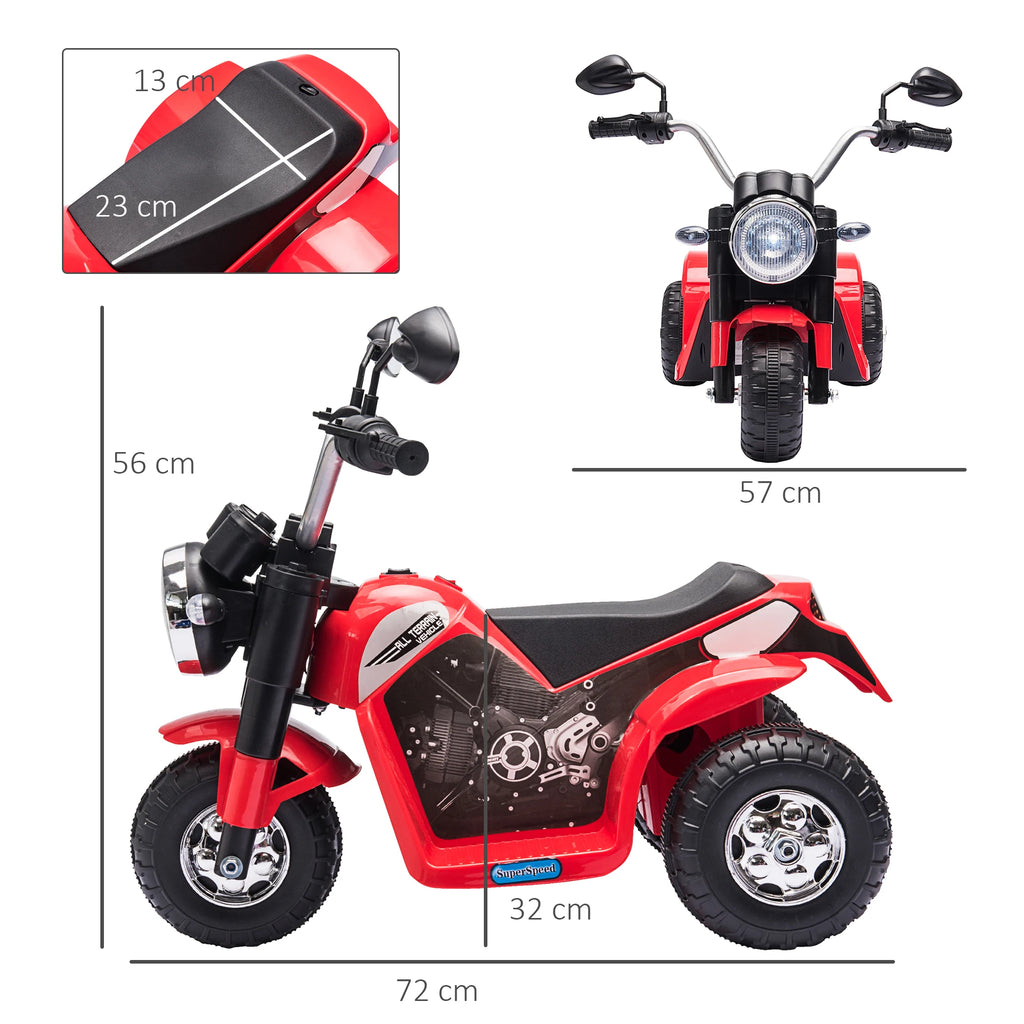 HOMCOM Kids 6V Electric Motorcycle Ride-On Toy Battery 18 - 36 Months