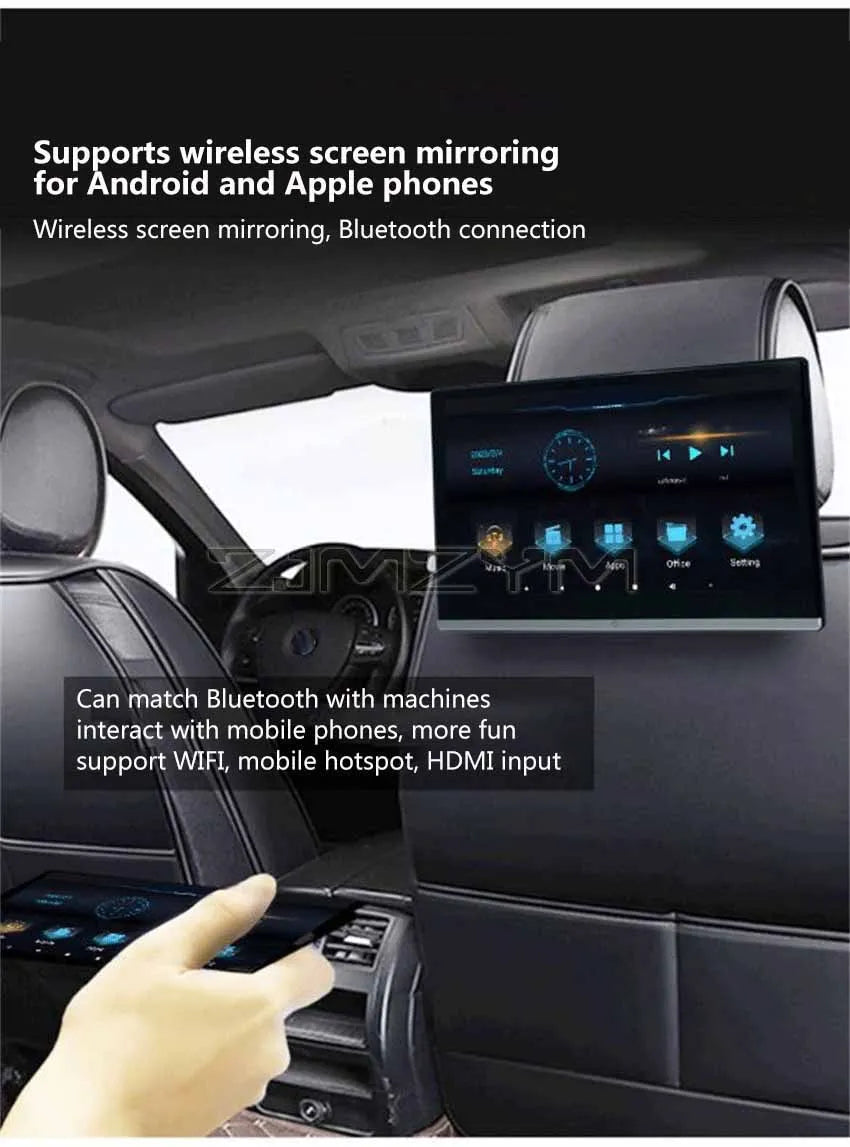 Headrest TV 13.3" — Android 11, Touchscreen