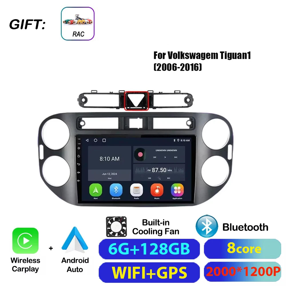 VW Tiguan Android 17 — 4G DSP, CarPlay