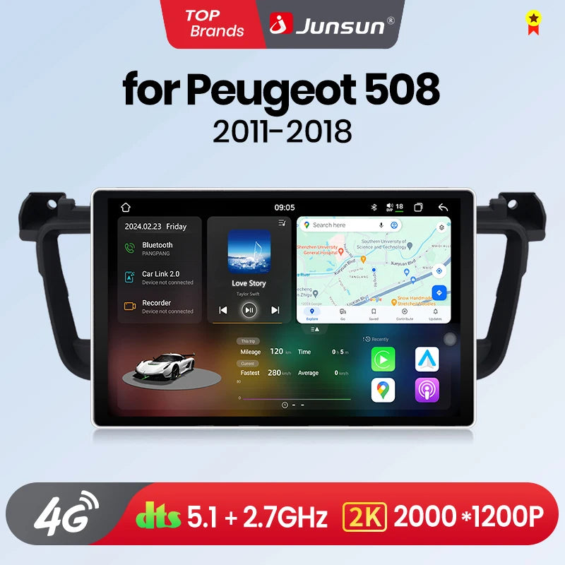 Junsun V3 Plus — 2K, Wireless CarPlay, Android Auto