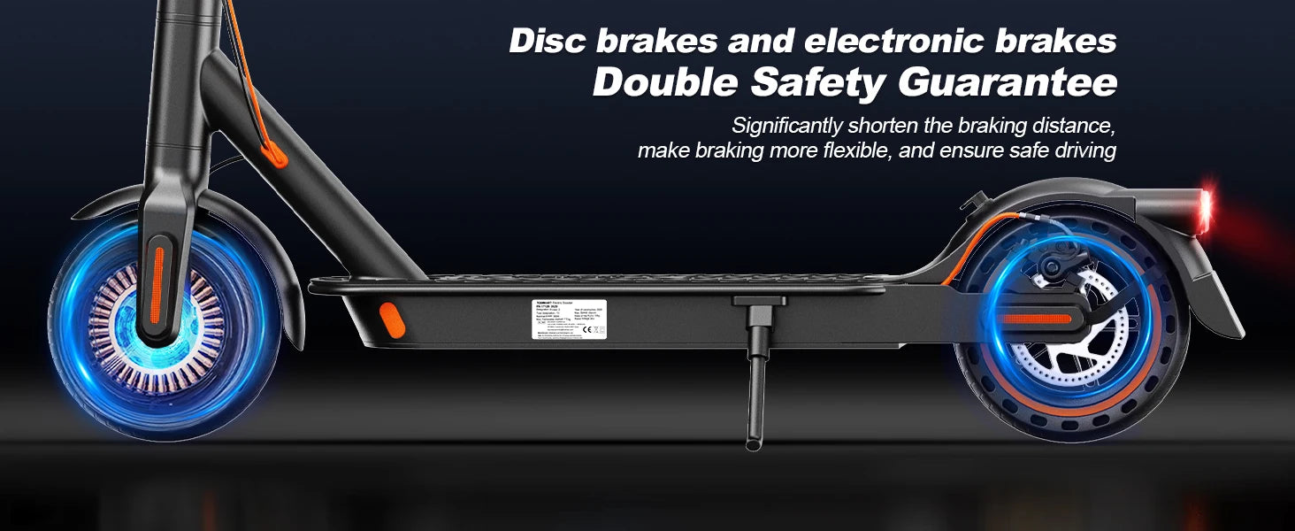 TODIMART T3 Foldable and Portable Electric Scooter with APP Control, 350W 36V 7.8Ah Motor, 25km/h Speed, 8.5" Tires