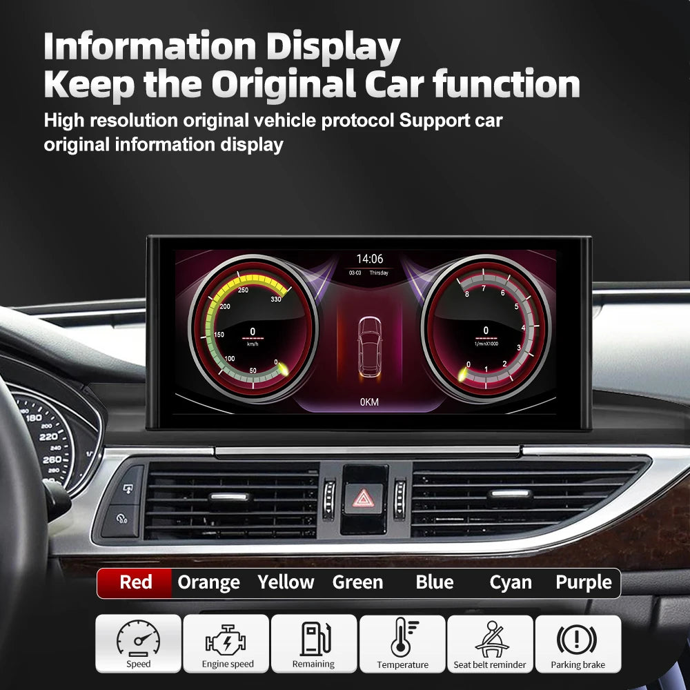 Audi A6/A7 Android 14 — 12.3", CarPlay, GPS