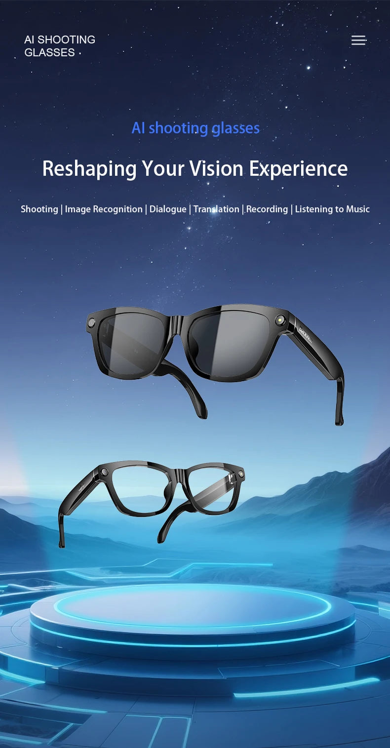 Blackview BV100 Glasses — HD Camera, Noise Cancelling