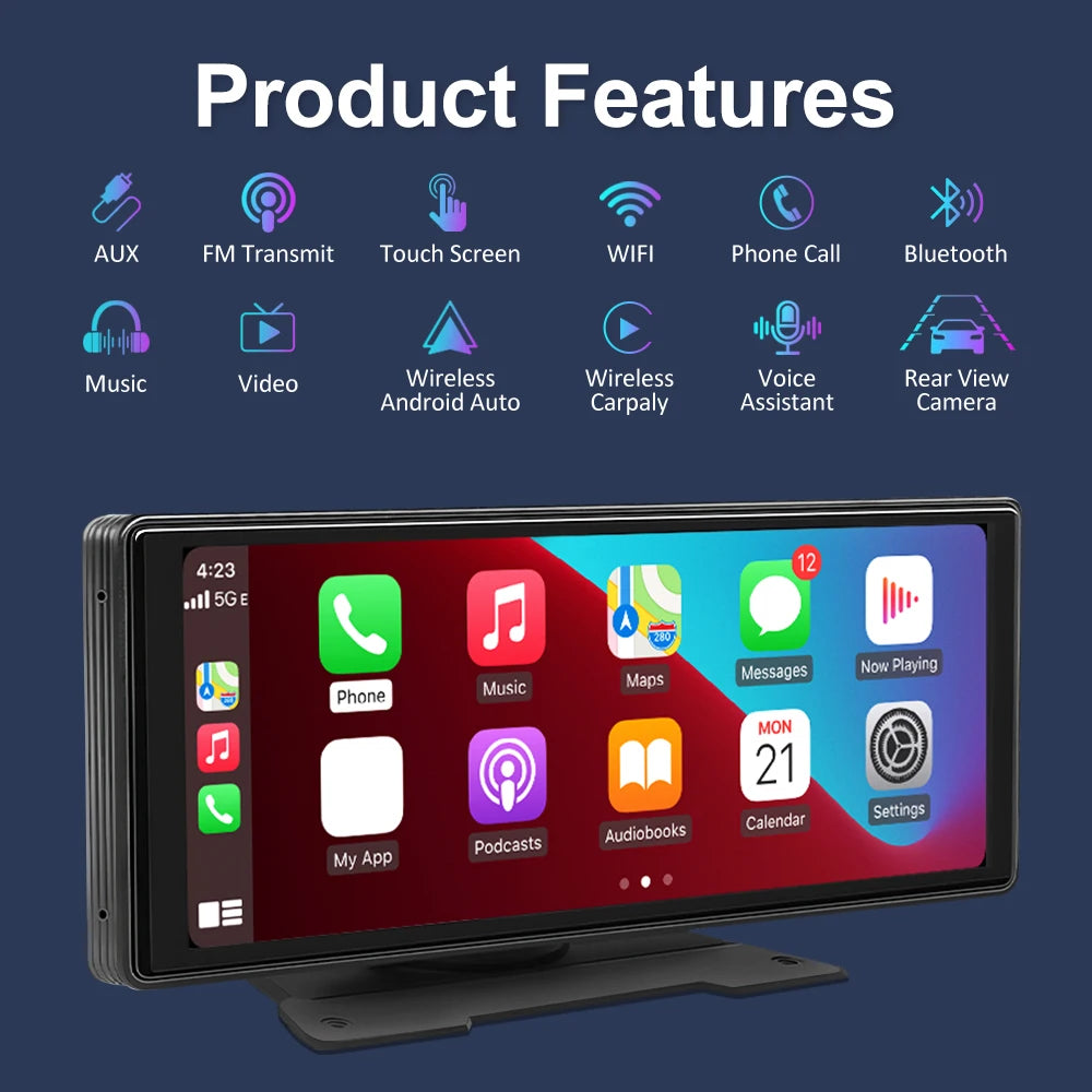 Universal CarPlay Screen — Wireless, Android Auto