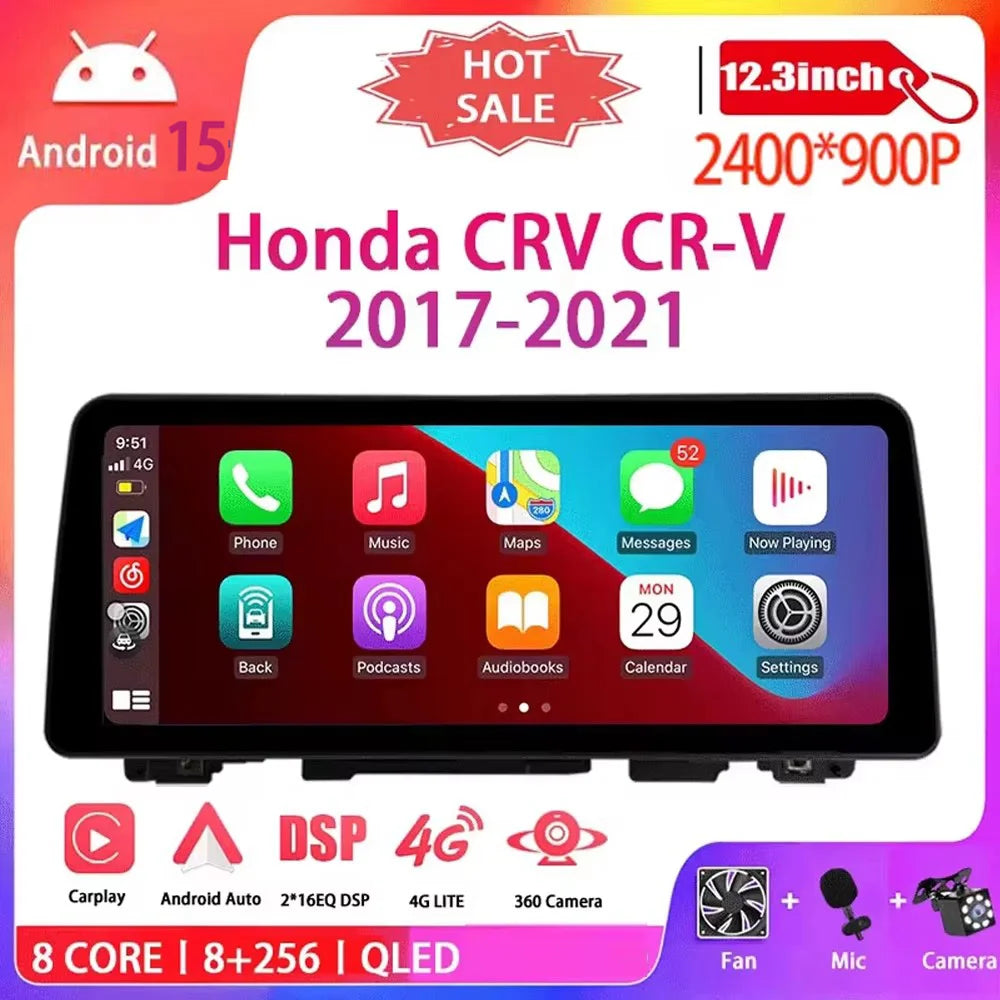 Honda CR-V 12.3" — QLED, Android 15, CarPlay